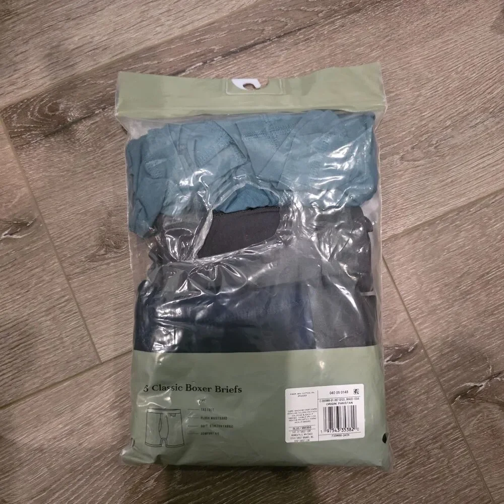 Goodfellow & Co Classic BOXER BRIEFS-COLORS Purple/Gray/Teal/Blue 4 Pack XXL